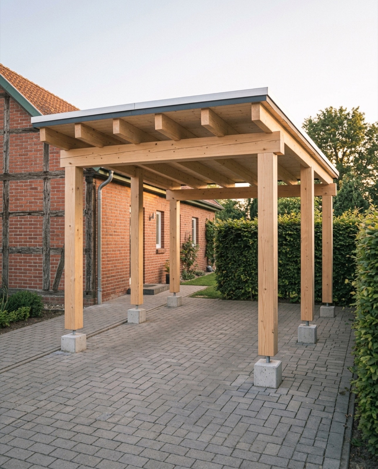 Carport und Vordach, Lage
